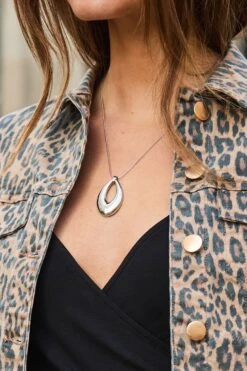 Silver Statement Pendant Necklace