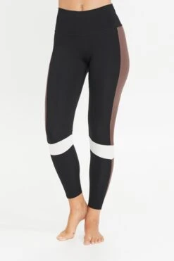Black Panel Detail Activewear Leggings -Sosandar Fashion Store web ea221380 1001 comaya 500
