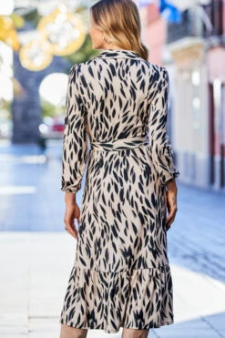 Animal Print Ruffle Hem Midi Shirt Jersey Dress 11 Animal Print Ruffle Hem Midi Shirt Jersey Dress -Sosandar Fashion Store web rt 04 s23dj089bran01 244