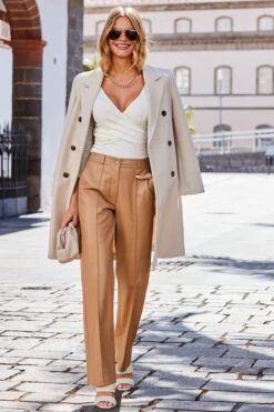 Ivory Faux Wrap Jersey Top 11 Ivory Faux Wrap Jersey Top -Sosandar Fashion Store web rt 15 s23bp006bn0004 s23tj072nl0001 092 1 1