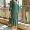 Emerald Green Zip Front Faux Leather Midi Dress 2 Emerald Green Zip Front Faux Leather Midi Dress -Sosandar Fashion Store web rt 27 ss19or01bk0001 042