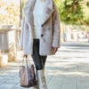 Taupe Premium Faux Fur Coat With Button Detail -Sosandar Fashion Store web rt 31 s21bd014be0028 037 1