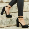 Cici Black Suede Platform Block Heel -Sosandar Fashion Store web rt 65 a22tj051bk0001 339 1