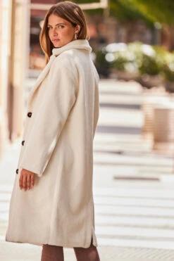 Ivory Relaxed Fit Longline Faux Fur Coat 14 Ivory Relaxed Fit Longline Faux Fur Coat -Sosandar Fashion Store web rt 82 a22ow062nl0006 421