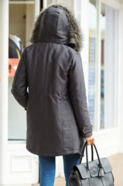 Grey Luxe Faux Fur Hooded Parka Coat 12 Grey Luxe Faux Fur Hooded Parka Coat -Sosandar Fashion Store web s20ow008 574446