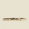 Gold Patent Leather Slim Waist Belt With Gold Clasp -Sosandar Fashion Store web s22ac010mc0005 a rt