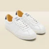 Superga White Leather Navy Blue Heel Trainers 1 Superga White Leather Navy Blue Heel Trainers -Sosandar Fashion Store web s22fw007be a