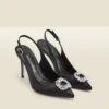 Eve Black Rhinestone Detail Slingback Court Shoe 2 Eve Black Rhinestone Detail Slingback Court Shoe -Sosandar Fashion Store web s22fw019bk e