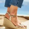 Alesia Champagne Gold Strappy Leather Wedge Espadrille -Sosandar Fashion Store web shoes 098 1