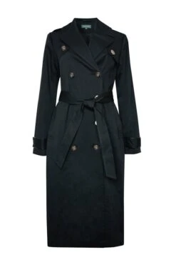 Black Longline Trench Coat With Faux Leather Trim 16 Black Longline Trench Coat With Faux Leather Trim -Sosandar Fashion Store web sosandar 27th nov132494